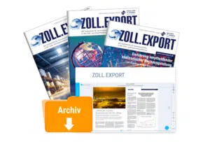 Screenshot Zoll-Export